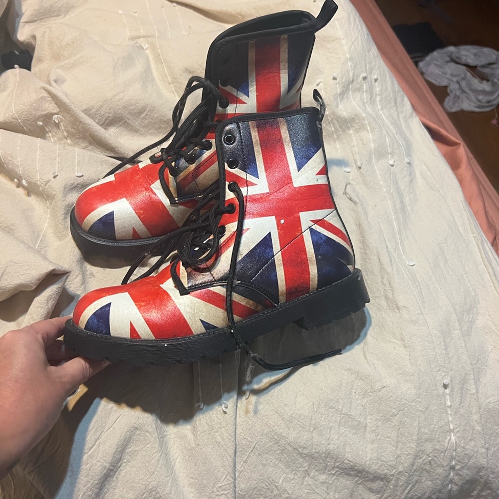 British flag combat boots size 38